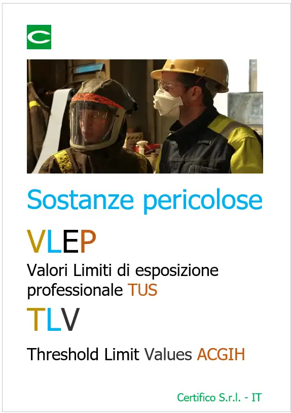 Limiti esposizione professionale agenti cancerogeni e mutageni: TLV (Threshold Limit Values) ACGIH Limiti esposizione professionale agenti cancerogeni e mutageni: TLV (Threshold Limit Values) ACGIH